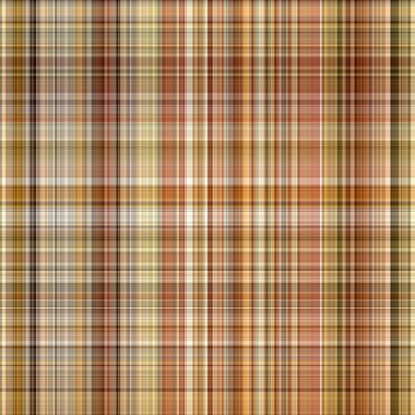 Woodland brown tartan seamless pattern textile. Tonal autumnal forest plaid with organic texture. Background of orange stripe for rough wallpaper