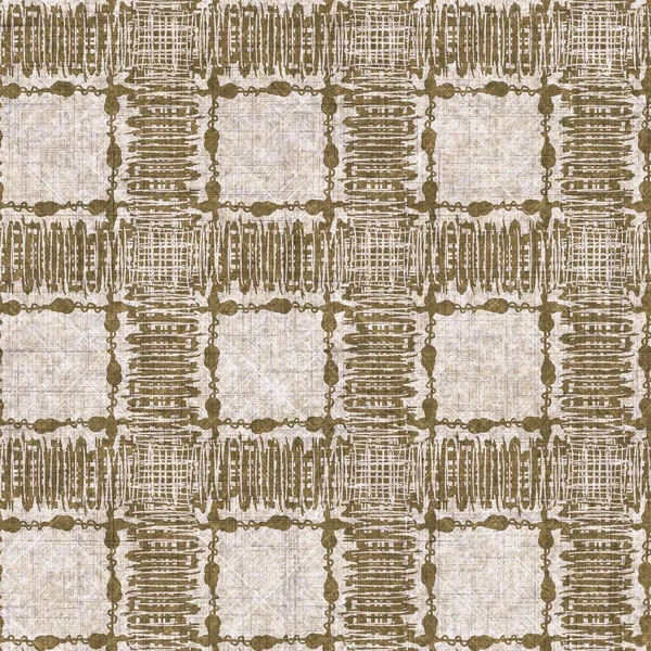 Sepia Brown Geometric Canvas Effect Seamless Texture Material Geo Organic — Stock Photo, Image