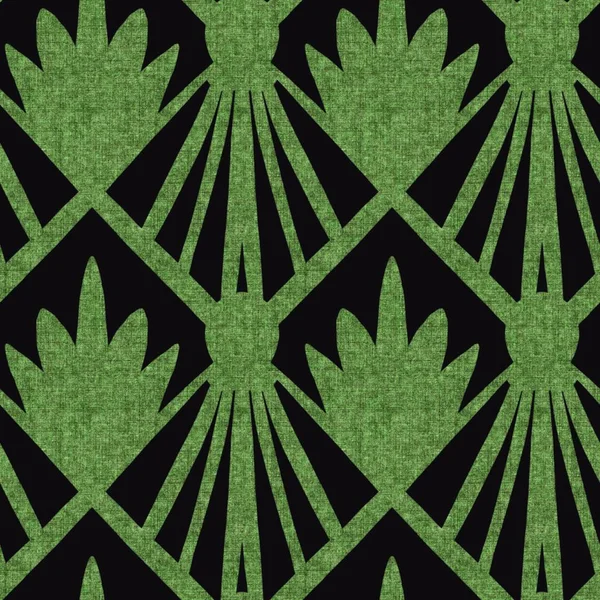 Green Retro 1960S Linen Seamless Pattern Forest Style Vintage Decorative — Stock fotografie