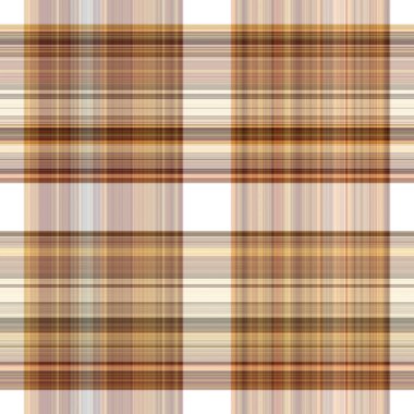 Woodland white tartan seamless pattern textile. Tonal autumnal forest plaid with organic texture. Background of orange stripe for rough wallpaper