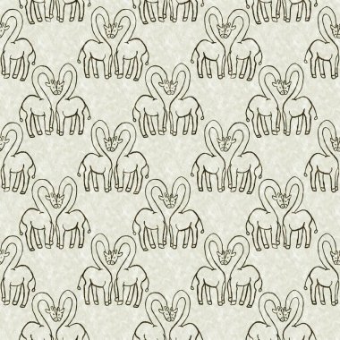 Bebek odası dekorasyonu için şirin bir safari vahşi zürafa deseni. Kusursuz Afrikalı kürklü yeşil, cinsiyet dokusuna sahip nötr baskı tasarımı.