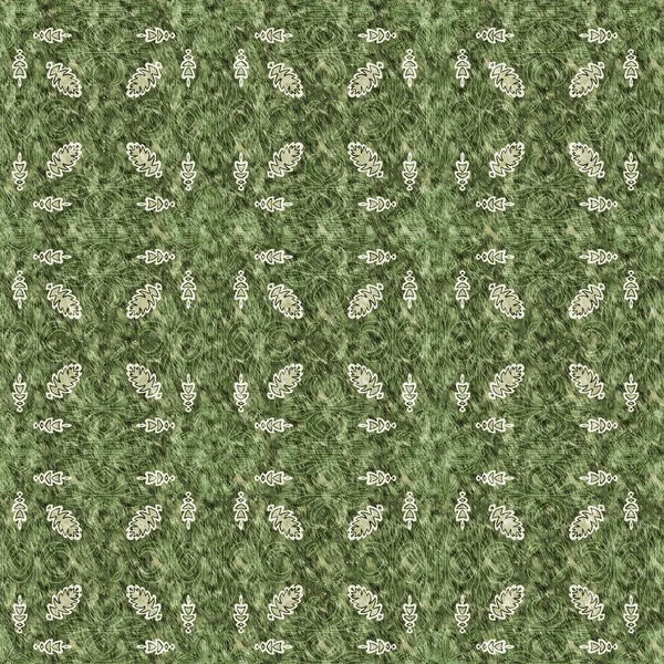 Mosaic Geometric Green Leopard Print Texture Pattern Trendy Kaleidoscope Woven — Stock Photo, Image