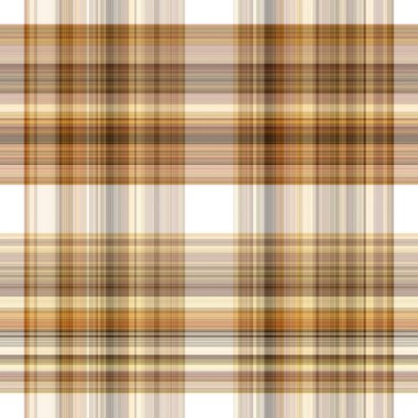 Woodland white tartan seamless pattern textile. Tonal autumnal forest plaid with organic texture. Background of orange stripe for rough wallpaper