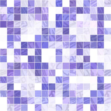 Küçük mor geometrik mozaik piksel ızgarası dikişsiz desen. Modern kare şekilli fayans dokusu. 2022 şebeke arka planının rengi. Yüksek kaliteli jpg raster örneği