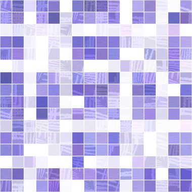 Küçük mor geometrik mozaik piksel ızgarası dikişsiz desen. Modern kare şekilli fayans dokusu. 2022 şebeke arka planının rengi. Yüksek kaliteli jpg raster örneği