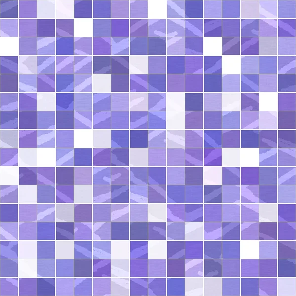 Winzige Lila Geometrische Mosaik Pixelraster Nahtlose Muster Moderne Quadratische Form — Stockfoto