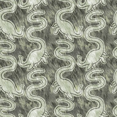 Kahverengi el plesiosaur dinazorunu kusursuz şekilde çizmiş. Bebek yuvası için cinsiyet Nötr Jurasik fosil silueti. Müze, nesli tükenme ve tekstil tasarımı için cinsiyet ayrımı yapılmamış ev dekorasyonu