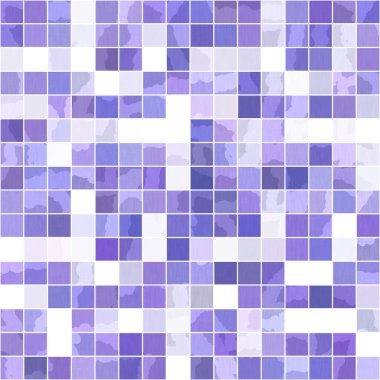 Küçük mor geometrik mozaik piksel ızgarası dikişsiz desen. Modern kare şekilli fayans dokusu. 2022 şebeke arka planının rengi. Yüksek kaliteli jpg raster örneği