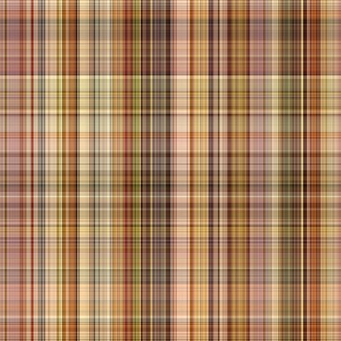 Woodland brown tartan seamless pattern textile. Tonal autumnal forest plaid with organic texture. Background of orange stripe for rough wallpaper