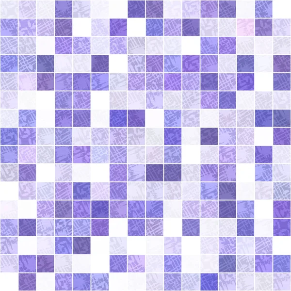 Små Lila Geometriska Mosaik Pixel Rutnät Sömlöst Mönster Modern Fyrkantig — Stockfoto