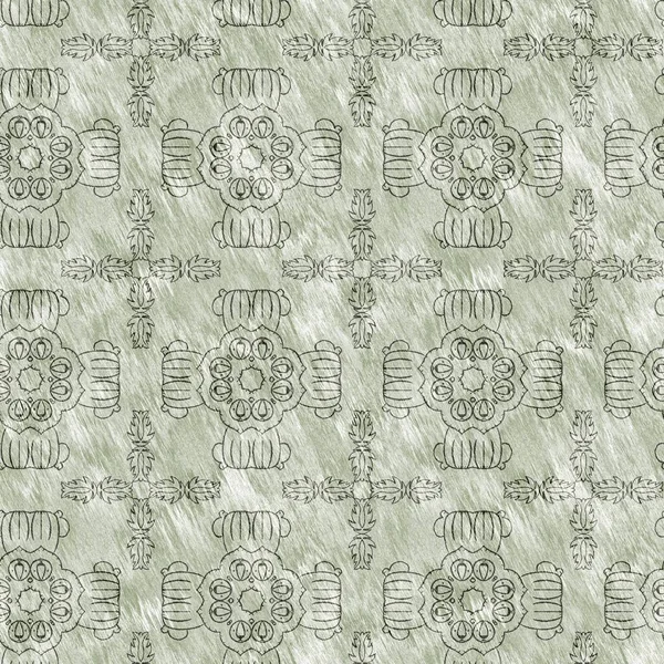 Mosaic Geometric Green Leopard Print Texture Pattern Trendy Kaleidoscope Woven — Fotografia de Stock