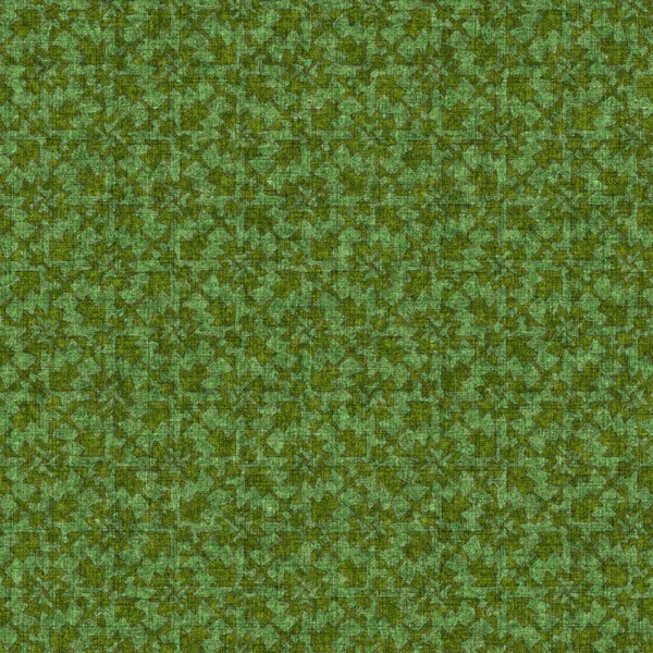 Green Retro 1960S Linen Seamless Pattern Forest Style Vintage Decorative — Stock Photo, Image