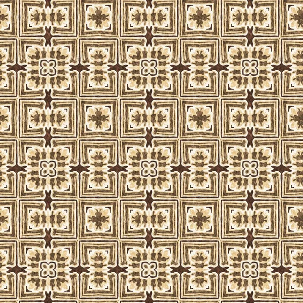 Mosaic Geometric Dark Brown Seamless Texture Pattern Trendy Kaleidoscope Woven —  Fotos de Stock