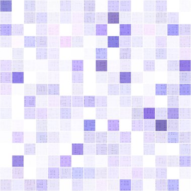 Küçük mor geometrik mozaik piksel ızgarası dikişsiz desen. Modern kare şekilli fayans dokusu. 2022 şebeke arka planının rengi. Yüksek kaliteli jpg raster örneği