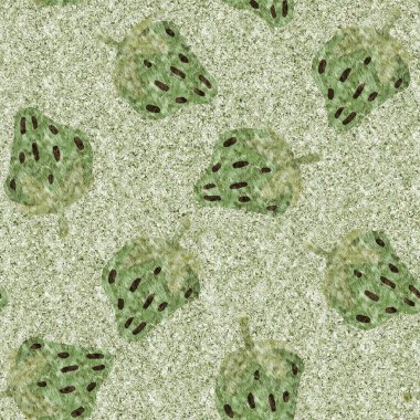 Yeşil mermer çilek, dikişsiz vintage desen. Cottagecore keten retro yaz meyveli duvar kağıdı. Garip, tatlı, sağlıklı, böğürtlen arkaplanı