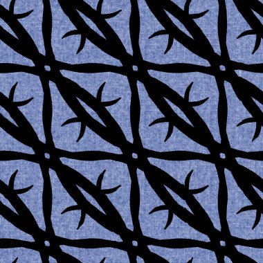 Denim stili geometrik tuval efekti kusursuz doku malzemesi. Erkeksi kotlar mavi boyalı desen. Solmuş çivit rengi soyut yazdırılmış döşeme örneği