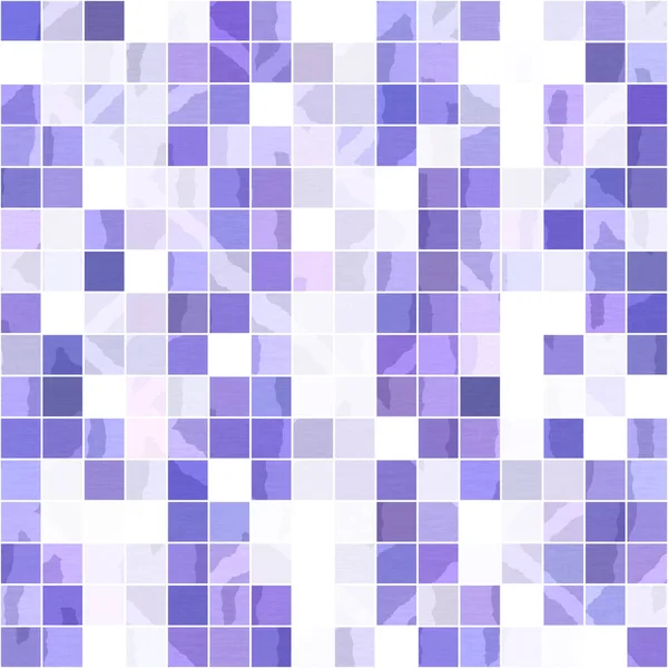 Küçük Mor Geometrik Mozaik Piksel Izgarası Dikişsiz Desen Modern Kare — Stok fotoğraf