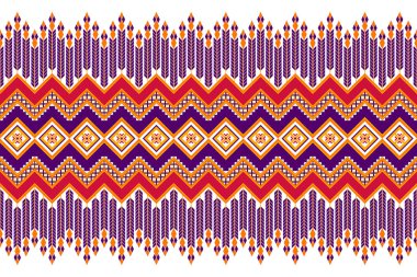 Halılar, duvar kağıtları, giysiler, ambalajlar, kumaşlar, ipekler, vektör illüstrasyonu, nakış stili için uygun kusursuz geleneksel Tayland kumaşı arka plan tasarımı.
