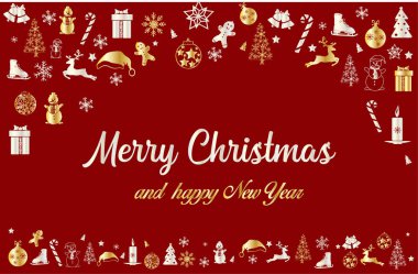 Noel ve Mutlu Yıllar Çiçek Kartı şablonları. Moda modası. Vektör tasarım ögesi.