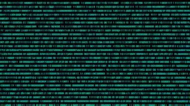 İkili kod yatay döngü animasyon 4K Çözünürlüğü