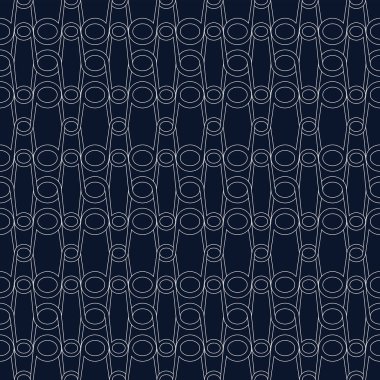 Dekoratif çizgili eğri elementlerle hassas geometrik bileşim. Retro tarzı. Kusursuz tekrarlama kalıbı. Vektör görüntüsü. Tekstil, ambalaj, baskı, ağ ve her türlü dekoratif proje için uygundur..