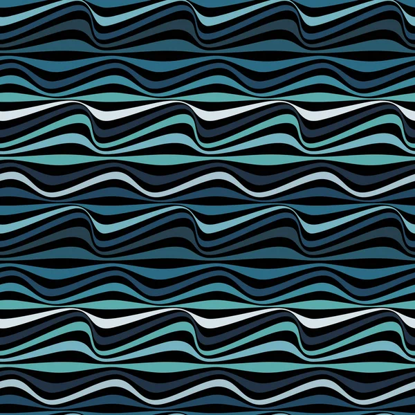 Πολύχρωμες Κυματιστές Λωρίδες Αφηρημένα Κύματα Απρόσκοπτη Επαναλαμβανόμενη Μοτίβο Διανυσματική Εικόνα — Διανυσματικό Αρχείο