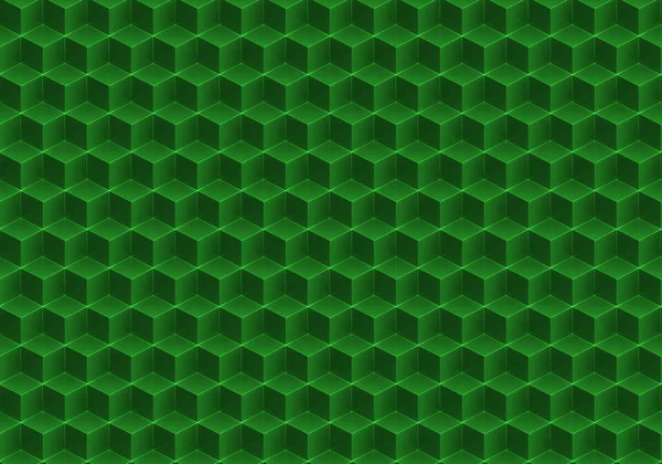 Hermoso Patrón Repetición Sin Costuras Formado Por Cubos Verdes Con —  Fotos de Stock