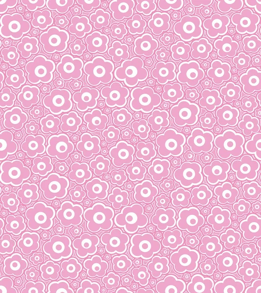 Абстрактный Состав Маленьких Розовых Геометрических Цветов Розовом Фоне Бесшовный Векторный — стоковый вектор