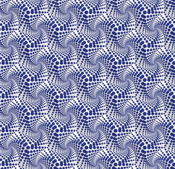 Moderne Tweekleurige Halve Toon Patroon Blauwe Stippen Een Witte Achtergrond — Stockvector