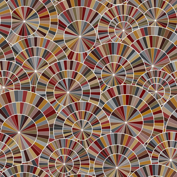 Naadloos Geometrisch Patroon Met Overlappende Cirkels Mozaïek Vintage Stijl Veelkleurige — Stockvector