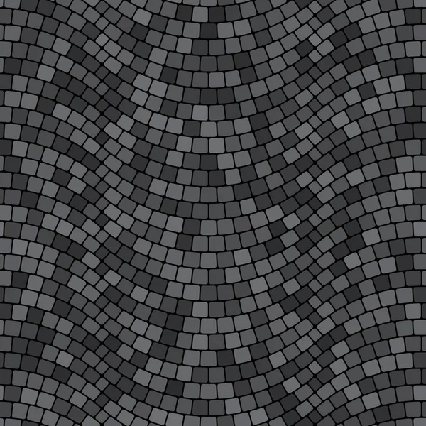 Seamless Repeating Geometric Pattern Gray Cobblestone Square Tiles Arranged Wavy — Archivo Imágenes Vectoriales