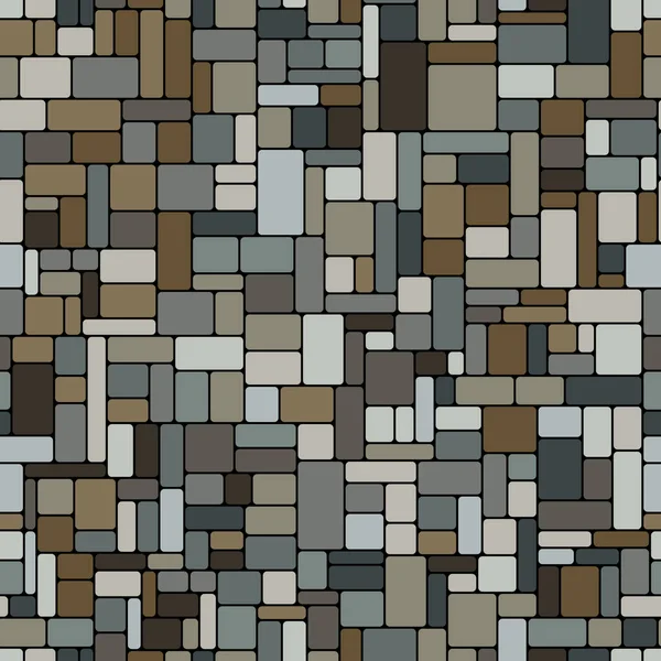Seamless Geometric Pattern Multicolored Rectangles Black Background Rectangular Tile Flooring — Stock Vector