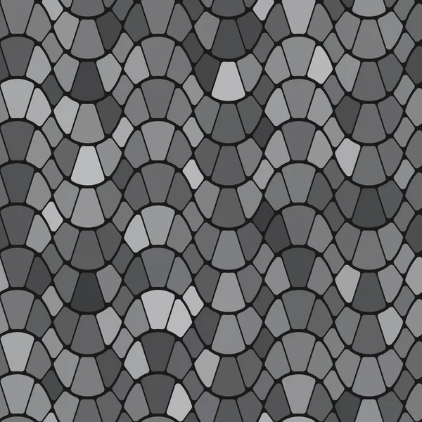 Patrón Onda Geométrica Repetitivo Sin Costuras Gris Guijarros Cuadrados Sobre — Archivo Imágenes Vectoriales