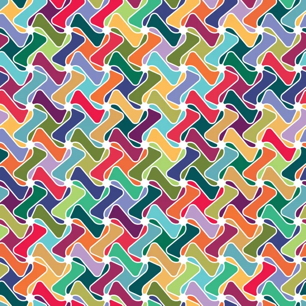 Бесшовный Абстрактный Многоцветный Рисунок Небольшими Волнистыми Элементами Белом Фоне Векторная — стоковый вектор