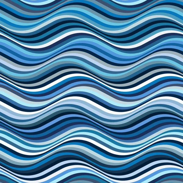 Απρόσκοπτη Κυματιστή Μπλε Γραμμή Μοτίβο Γεωμετρικά Αφηρημένα Θαλάσσια Κύματα Εικόνα — Διανυσματικό Αρχείο