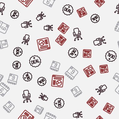 Satır Anlaşması, Ofis başkanı, Takvim ve Turta grafiğini kusursuz desen üzerine ayarla. Vektör