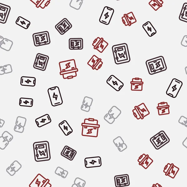 Hat cep telefonu, elektrik paneli, buzdolabı ve alet kutusu elektrikçisini sorunsuz bir şekilde ayarla. Vektör