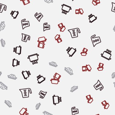 Hattı ateşe vermek, ölçme kabını ölçmek, kevgir kevaşesi ve baharatı pürüzsüz kalıba dökmek. Vektör