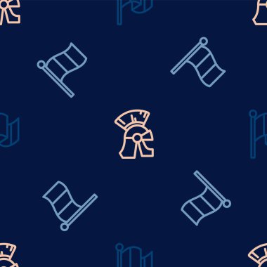 İtalyan bayrağı ve Roma askeri miğferini kusursuz bir şekilde hizaya sokun. Vektör