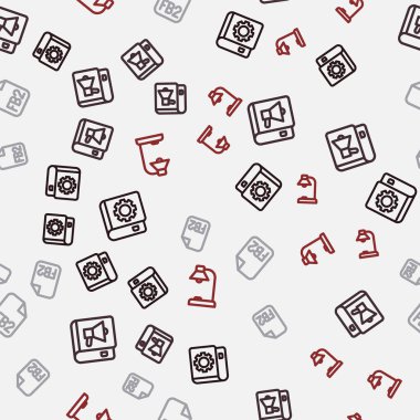 Satır Kullanıcı Kılavuzu, Kitap, FB2 Dosyası ve Masa Lambası 'nı pürüzsüz desen üzerine ayarla. Vektör