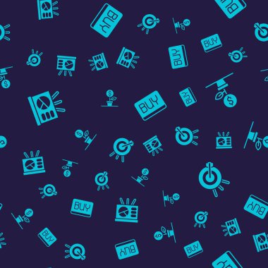 Tahtayı grafikle, dolar fabrikasıyla, satın alma düğmesiyle ve kusursuz şablona göre hedefle. Vektör