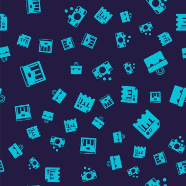 Browser 'ı hisse senedi piyasası, evrak çantası, kağıt para yığını ve kusursuz desen üzerine doküman grafik grafiği ile ayarla. Vektör