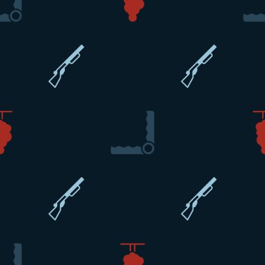 Ağaç, Tuzak avı ve av tüfeğini kusursuz bir şekilde ayarla. Vektör