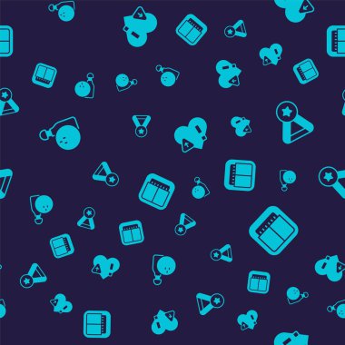 Bowling pimi ve topu, madalyayı, kalp atışını ve spor mekanik skorbordunu pürüzsüz şablona ayarla. Vektör