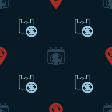 Temiz su geri dönüşümünü, Dünya Günü 'nü ve geri dönüşümlü alışveriş torbasını kusursuz şekilde ayarlayın. Vektör