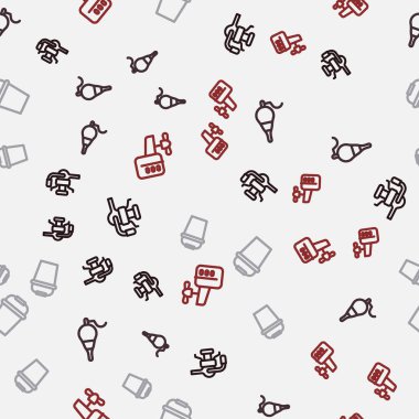 Olta makarasını balık tutmak, yüzen balık, kova ve dıştaki tekne motorları için kusursuz şablona ayarlayın. Vektör