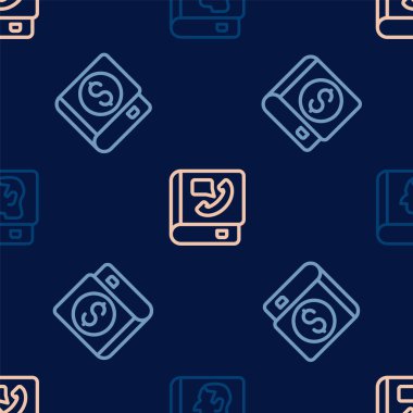 Hukuk kitabı, finans ve telefon hatlarını kusursuz bir şablona ayarla. Vektör