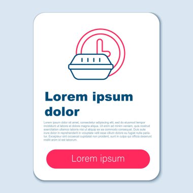 Gri arkaplanda saat başı dağıtım simgesi izole edildi. Renkli taslak konsepti. Vektör