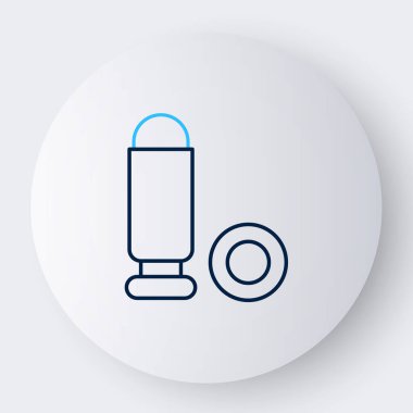 Beyaz arkaplanda çizgi kurşun simgesi izole edildi. Renkli taslak konsepti. Vektör