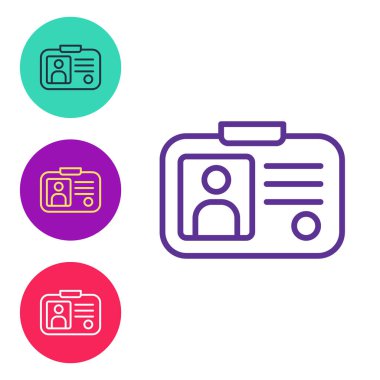 Taksi sürücüsü lisans simgesi beyaz arkaplanda izole edildi. Simgeleri renklendirin. Vektör